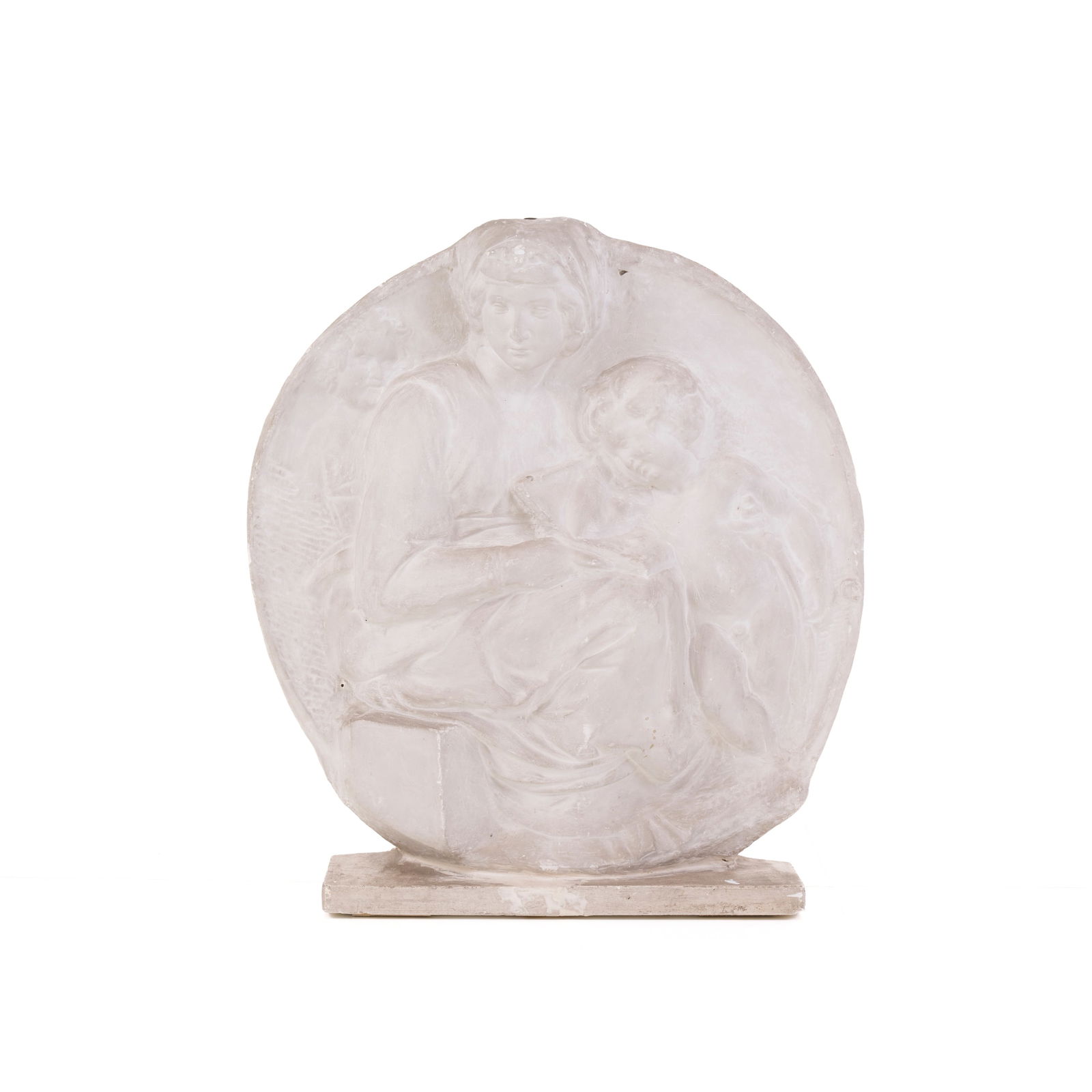 Scultore italiano del XIX secolo da Michelangelo Madonna con Bambino (Tondo Pitti) Gesso 83 x 91 cm (1 of 3)