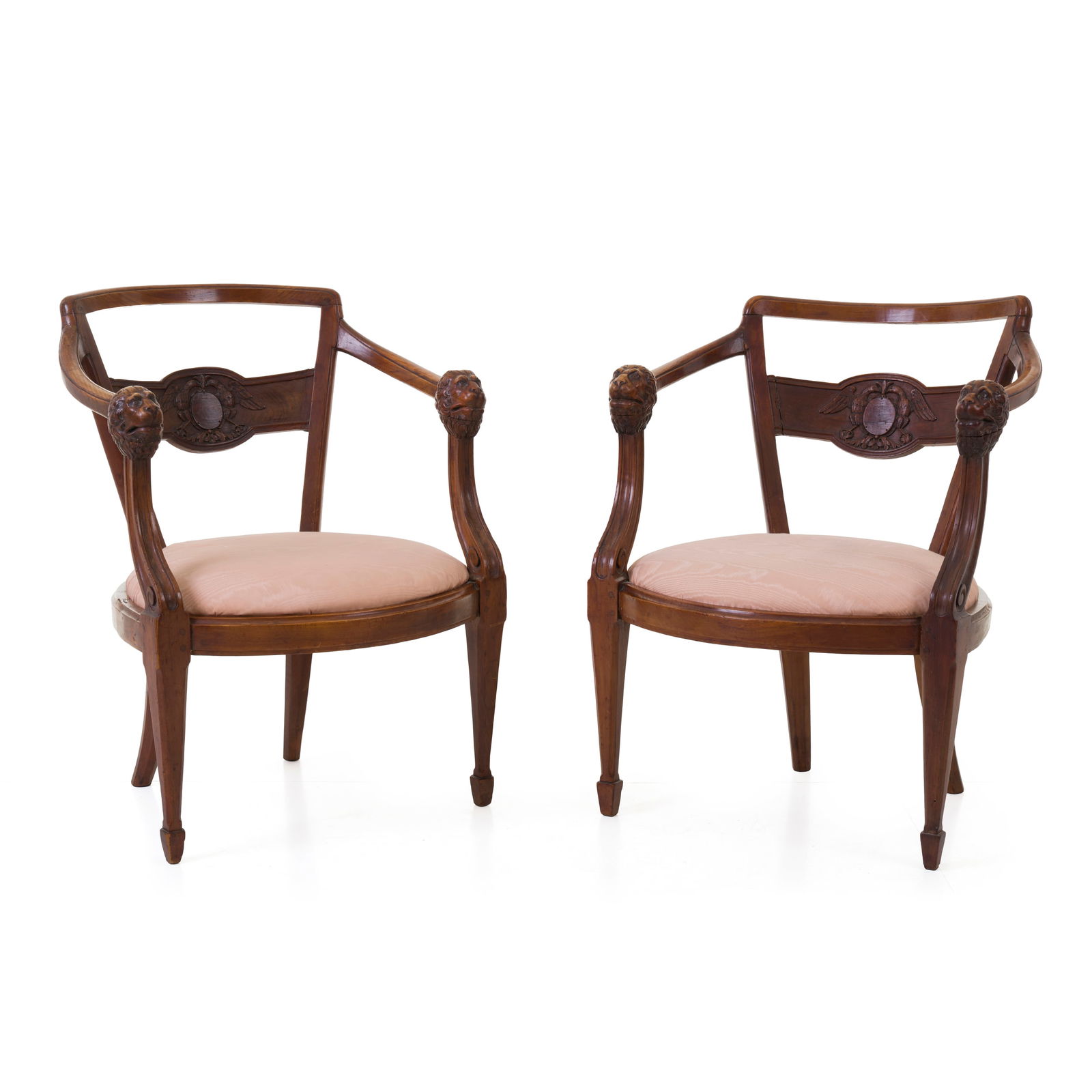 Coppia di poltrone Legno di noce Italia settentrionale, inizio del XIX secolo 79 x 62 x 50 cm Lo (1 of 8)