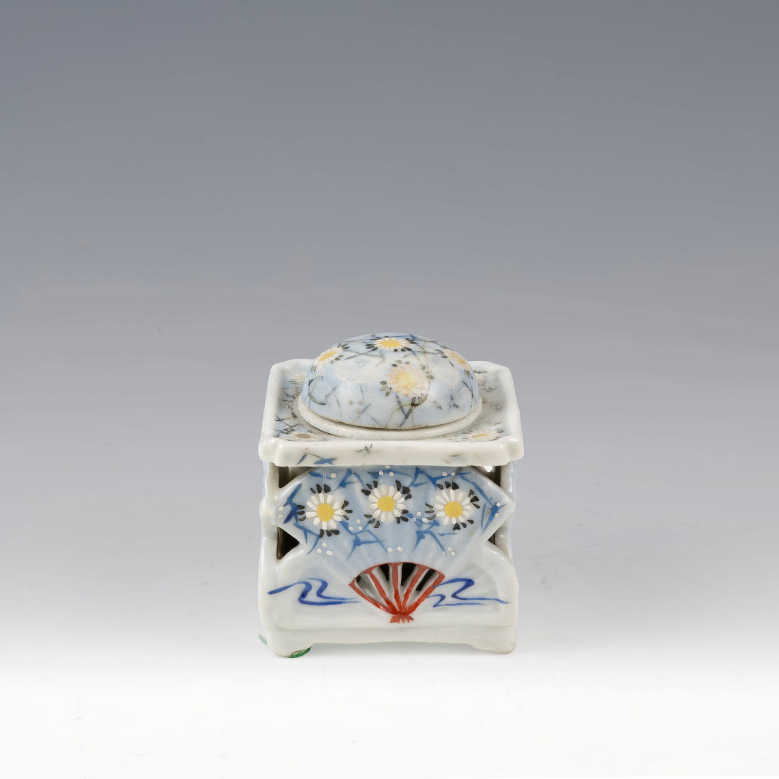 Calamaio quadrato Porcellana 7,5 x 6,5 cm An inkwell Porcelain 7,5 x 6,5 cm (1 of 7)