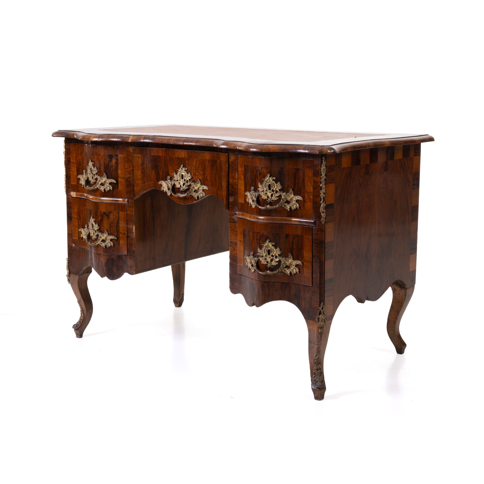 Scrivania lastronata Noce Nord Europa, metà del XVIII secolo 76 x 118 x 71 cm Piano a bordo (1 of 8)