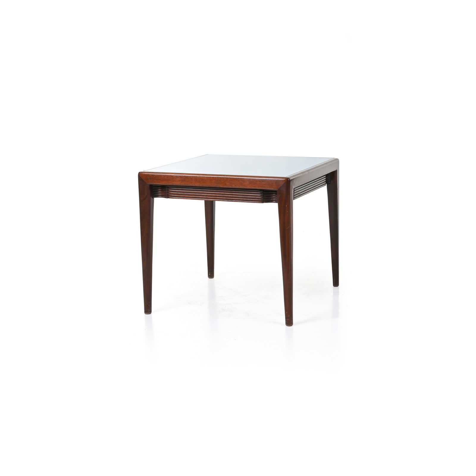 Osvaldo Borsani (Varedo 1911 - Milano 1985) Comodino Struttura in legno, bordi grissinati, ripiano (1 of 5)