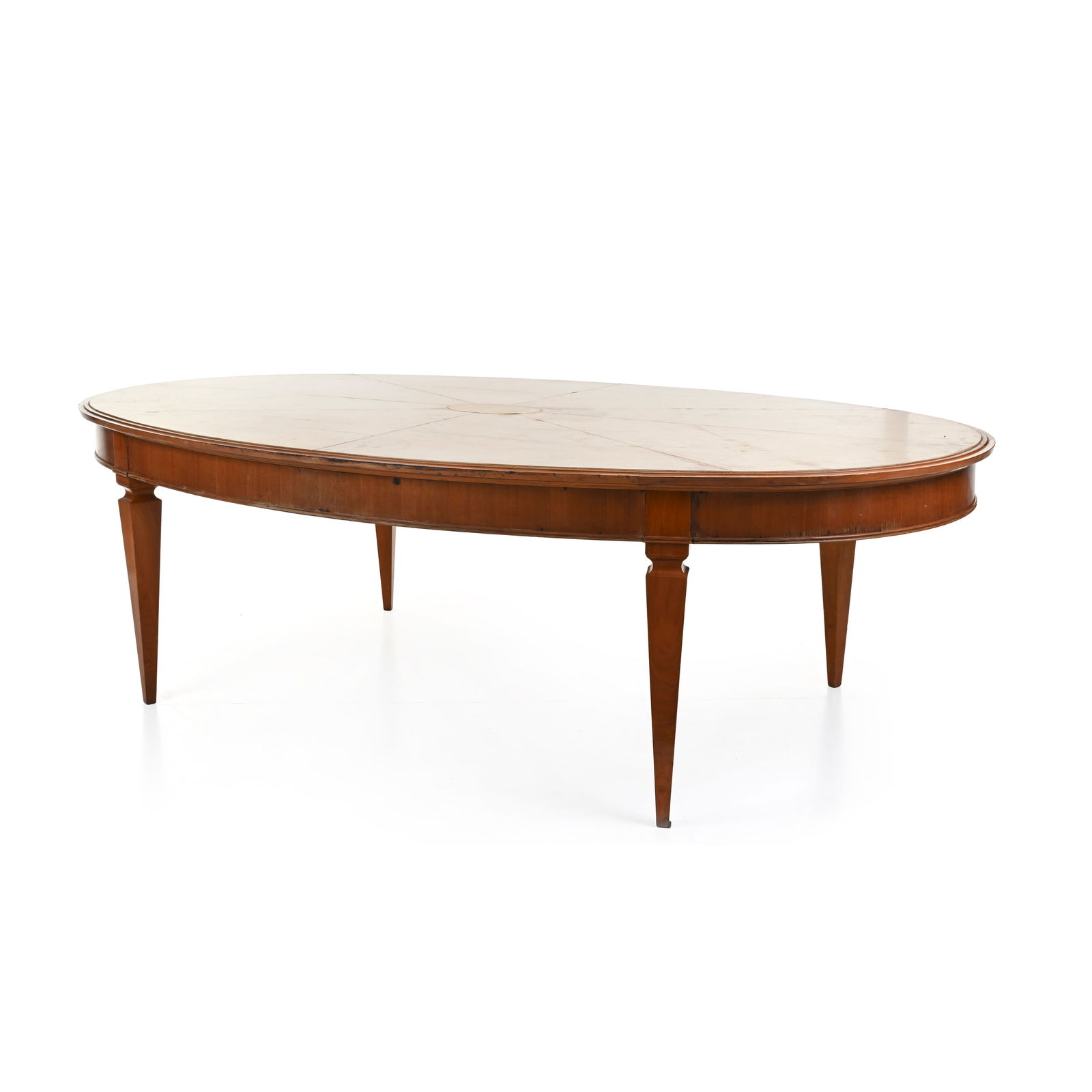 Paolo Buffa (Milano 1903 - 1970) Grande tavolo da pranzo Struttura e supporti in legno, ripiano (1 of 5)