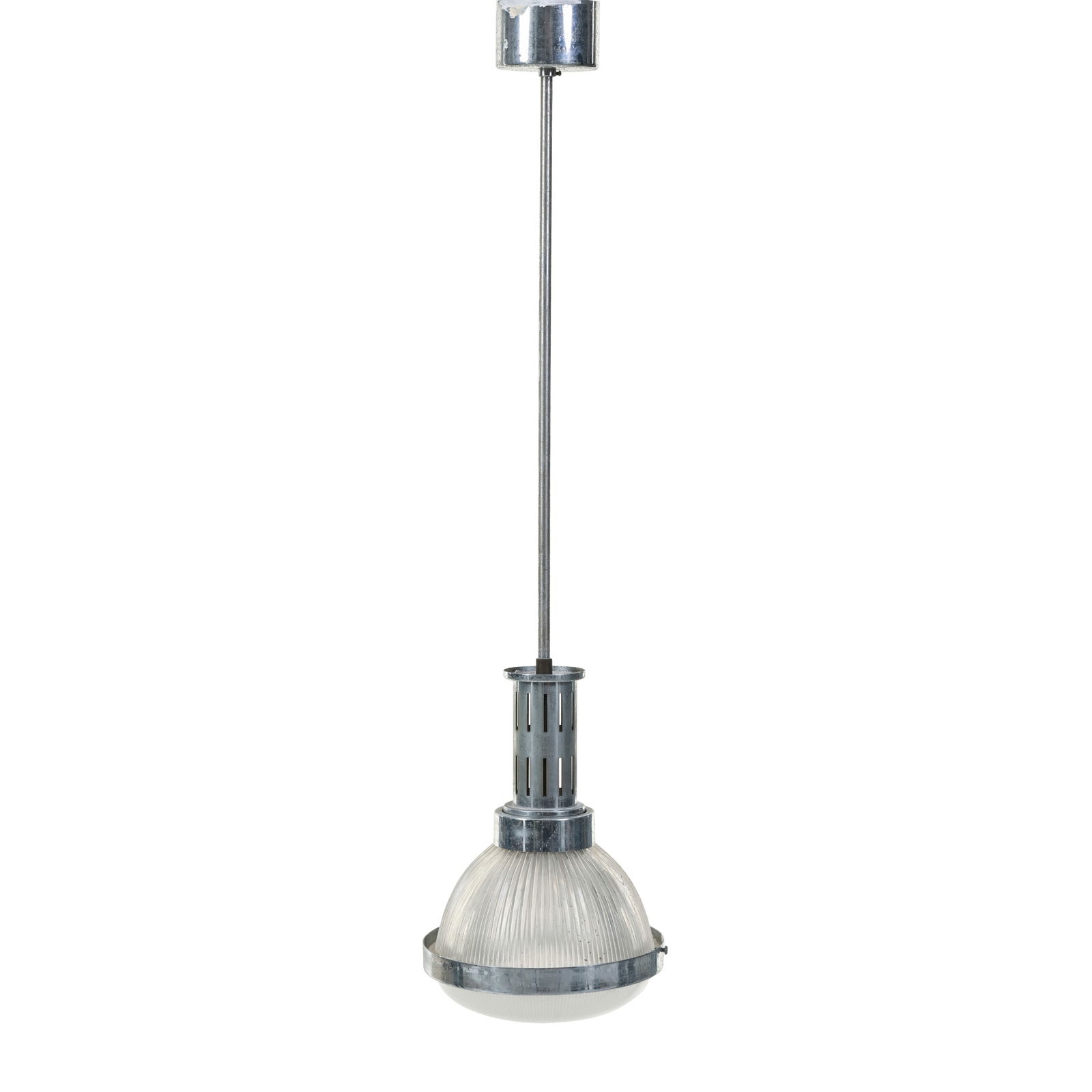 Tito Agnoli (Lima 1931 - Milano 2012) Lampada da soffitto Stelo e montatura in acciaio cromato, (1 of 2)