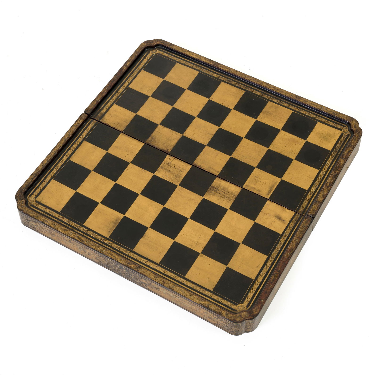 Scacchiera a libro Legno laccato Cina, fine del XIX inizio del XX secolo 4 x 42 x 42 cm Interno (1 of 6)