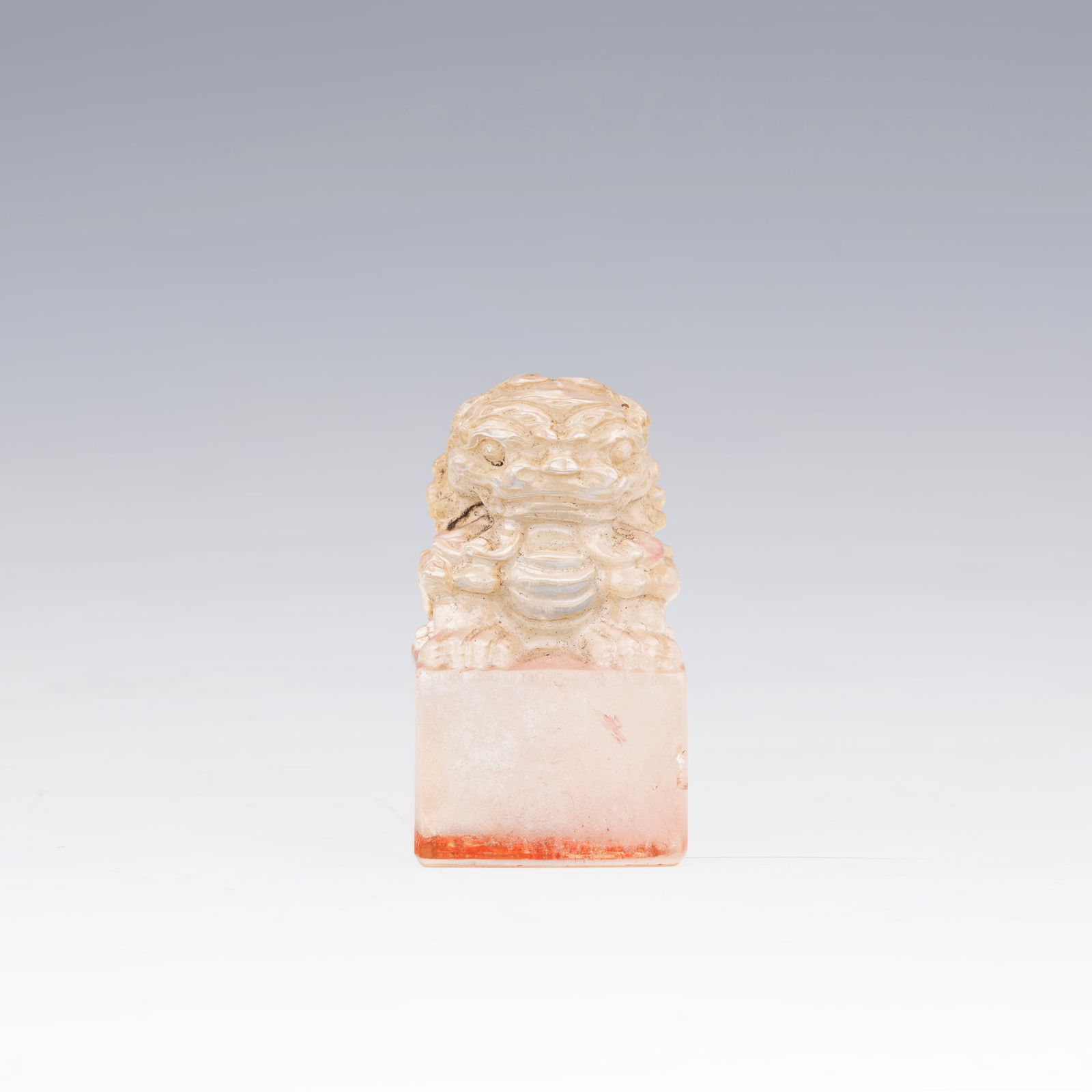 Sigillo scolpito con figura di cane di Pho Cristallo di rocca Cina, Dinastia Qing, seconda metà (1 of 6)