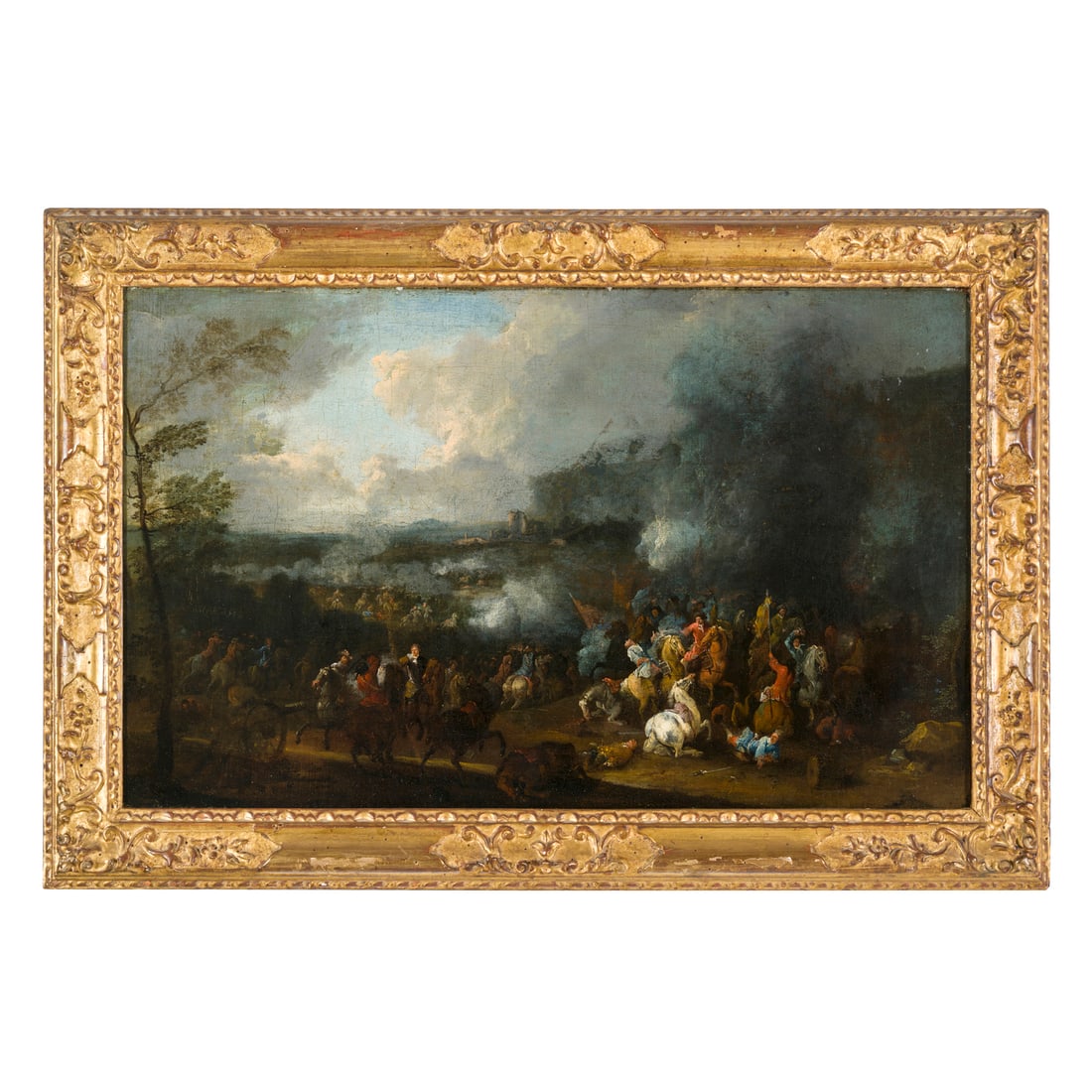 Karel o Charles Breydel, Cavalier d’Anversa (Anversa 1678 - 1733): Karel o Charles Breydel, Cavalier d’Anversa (Anversa 1678 - 1733) Battaglia tra cavallerie Olio su tela 36 x 58 cm Karel Breydel fu allievo di Pieter Rijsbraeck e di Peter Ykens, anche se la sua mag