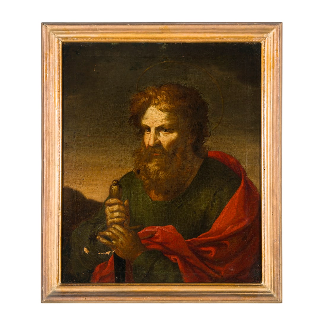 Scuola lombarda del XVIII secolo: Scuola lombarda del XVIII secolo San Paolo Apostolo Olio su tela 49 x 40 cm Lombard school of the 18th century Saint Paul the Apostle Oil on canvas 49 × 40 cm