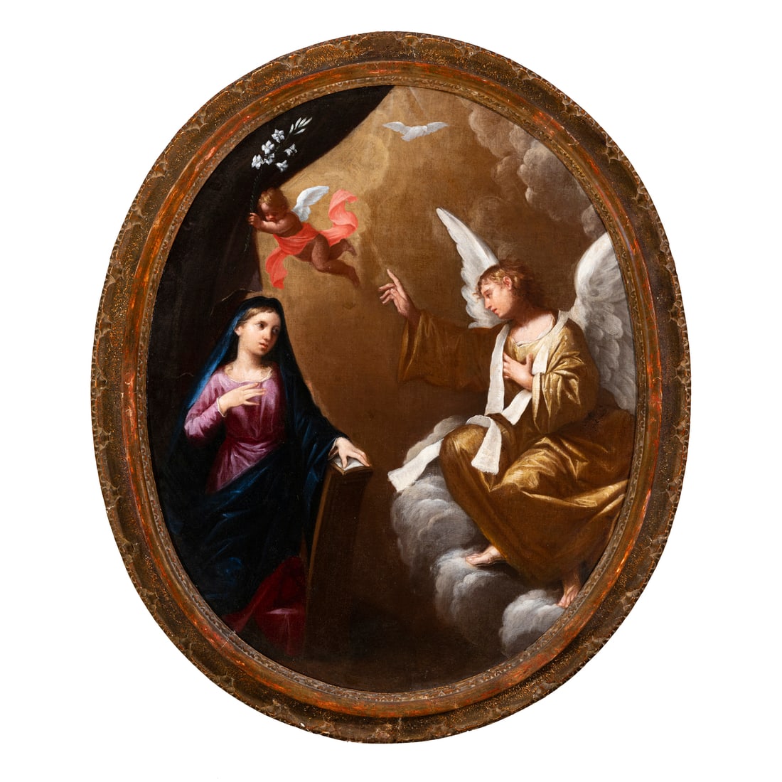 Lorenzo Pasinelli (Bologna 1629 - 1700): Lorenzo Pasinelli (Bologna 1629 - 1700) Annunciazione Olio su tela 97 x 79 cm L'opera è corredata dalle expertise del prof. Benati e del prof. Emiliani, disponibili su richiesta via email Pasinelli i