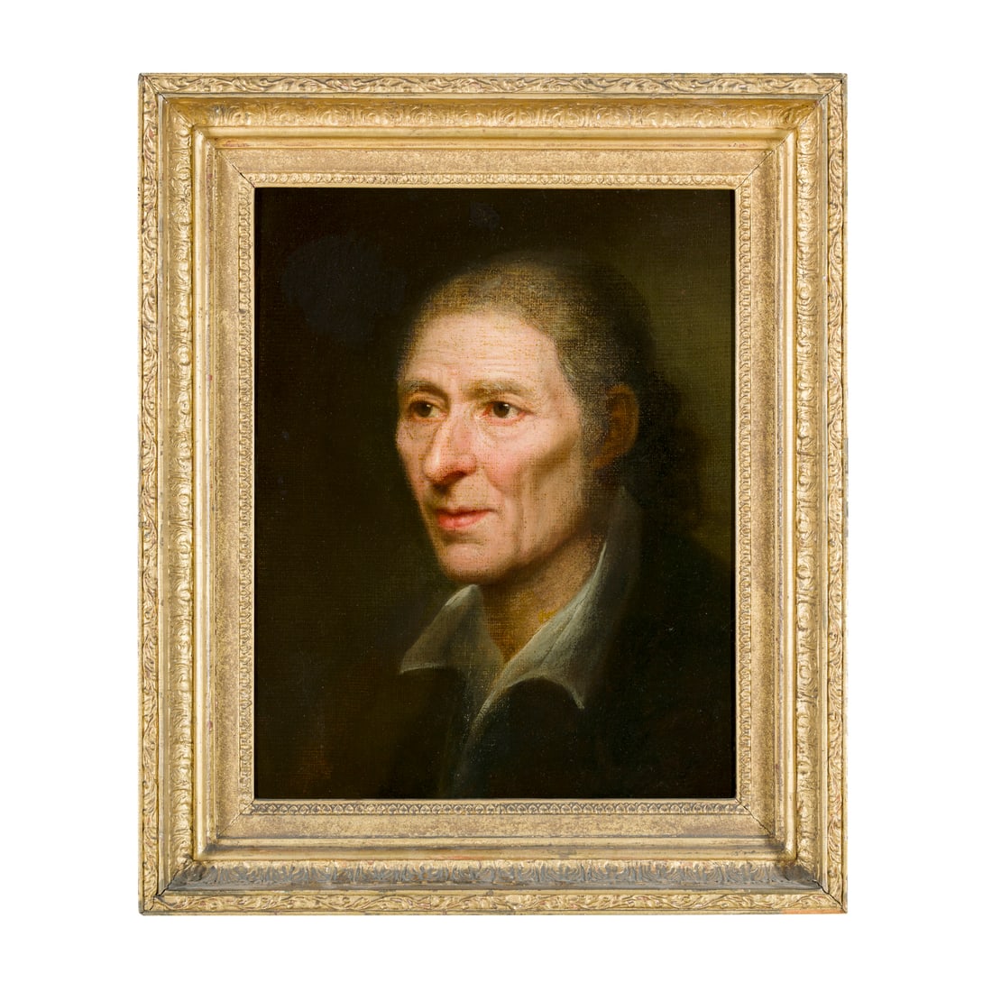 Scuola fiamminga del XVII secolo: Scuola fiamminga del XVII secolo Ritratto Olio su tela 46 x 37,5 cm Flemish school of the 17th century Portrait Oil on canvas 46 x 37,5 cm