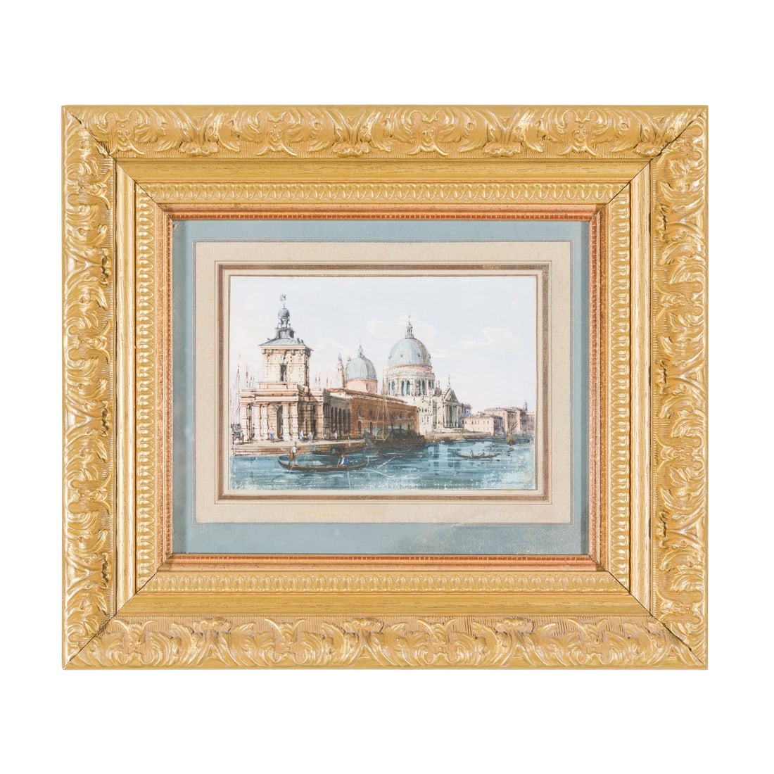 Carlo Grubacs (Venezia 1802 - 1878): Carlo Grubacs (Venezia 1802 - 1878) Venezia, Veduta di Punta della Dogna e Basilica della Salute Tempera su carta 11 x 16,5 cm Carlo Grubacs (Venice 1802 - 1878) Venice, View of Punta della Dogana and