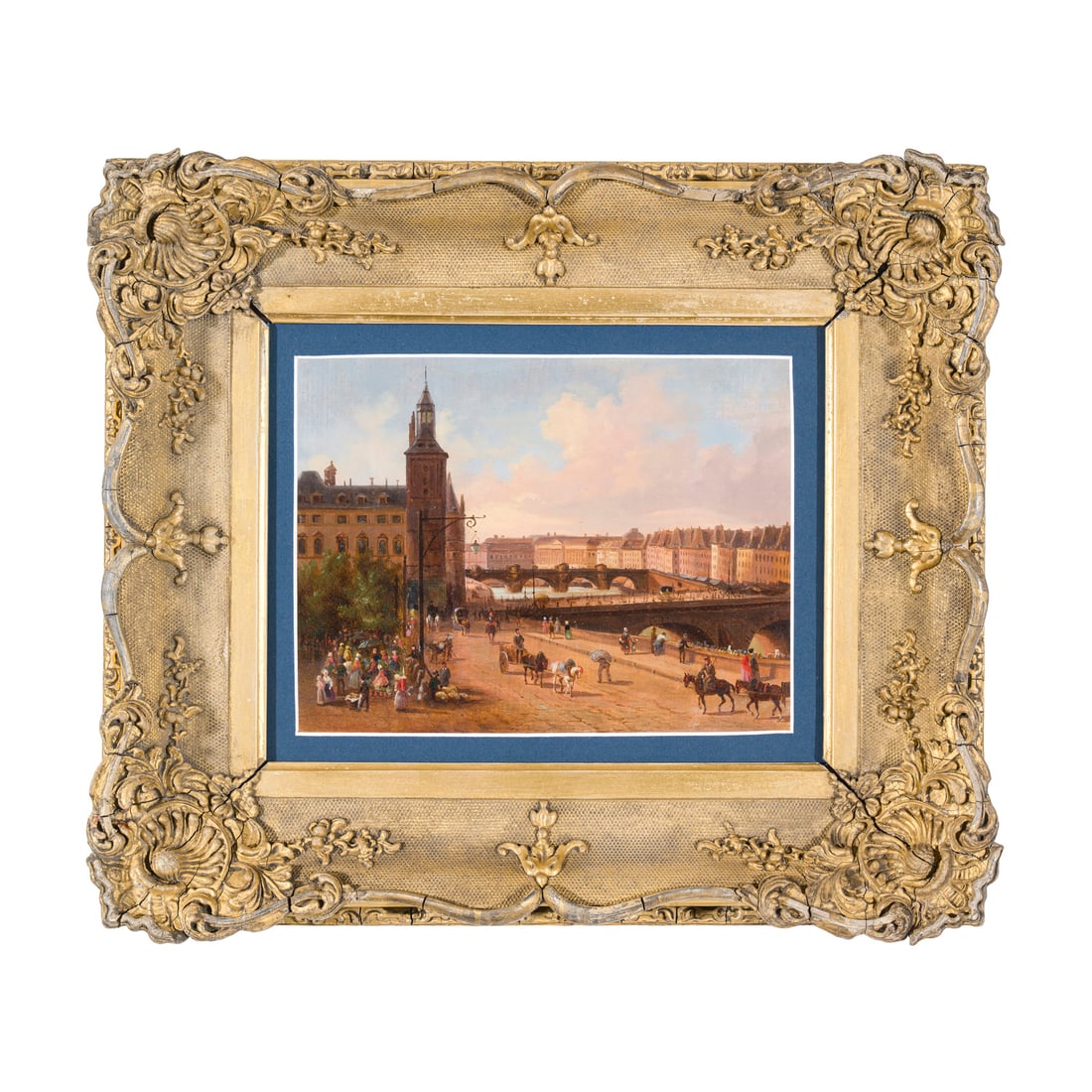 Giuseppe Canella (Verona 1788 - Firenze 1847): Giuseppe Canella (Verona 1788 - Firenze 1847) Parigi, veduta della Senna con Pont Neuf e Pont des Arts Olio su carta 18 x 23 cm L'opera è corredata dall'expertise del professor Fernando Mazzocca, dis