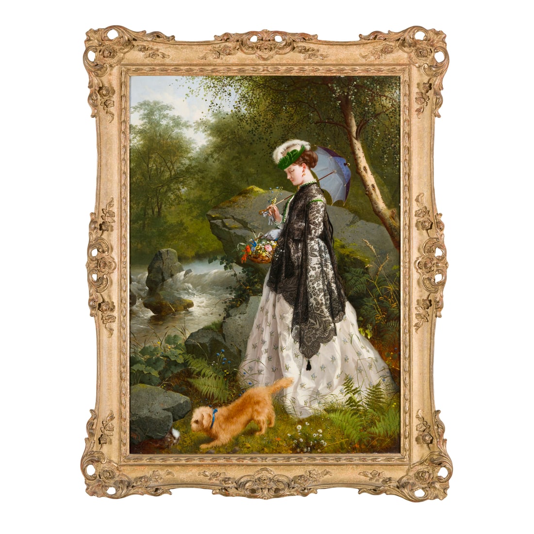 William Edward Millner (Lincolnshire 1849 - 1895): William Edward Millner (Lincolnshire 1849 - 1895) Dama in passeggiata Olio su tela 64 x 46 cm Monogrammato in basso a sinistra William Edward Millner (Lincolnshire 1849 - 1895) Lady’s Stroll Oil on 