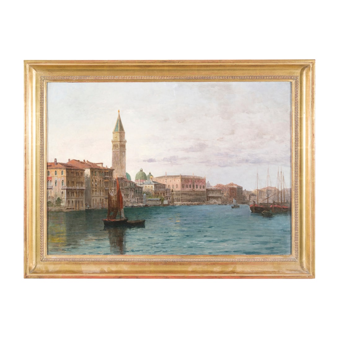 Dehn Georg (Hannover 1843 - Monaco di Baviera 1904): Dehn Georg (Hannover 1843 - Monaco di Baviera 1904) Canal Grande Olio su tela 42 x 60 cm Iscrizione sul telaio: Dehn fec. Georg Dehn (Hanover 1843 - Munich 1904) Grand Canal Oil on canvas 42 x 60 cm I
