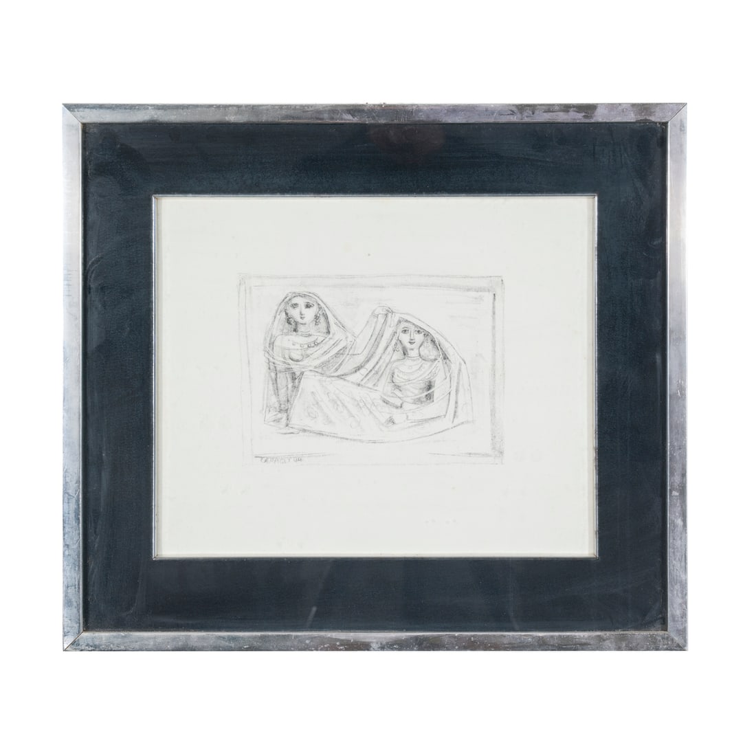 Massimo Campigli (Berlino 1895 - Saint-Tropez 1971): Massimo Campigli pseudonimo di Max Ihlenfeld (Berlino 1895 - Saint-Tropez 1971) Eleganza e Mollezza (da Lyriche di Saffo), 1944 Litografia su carta 260 x 320 mm Firmato e datato in basso a sinistra Ma