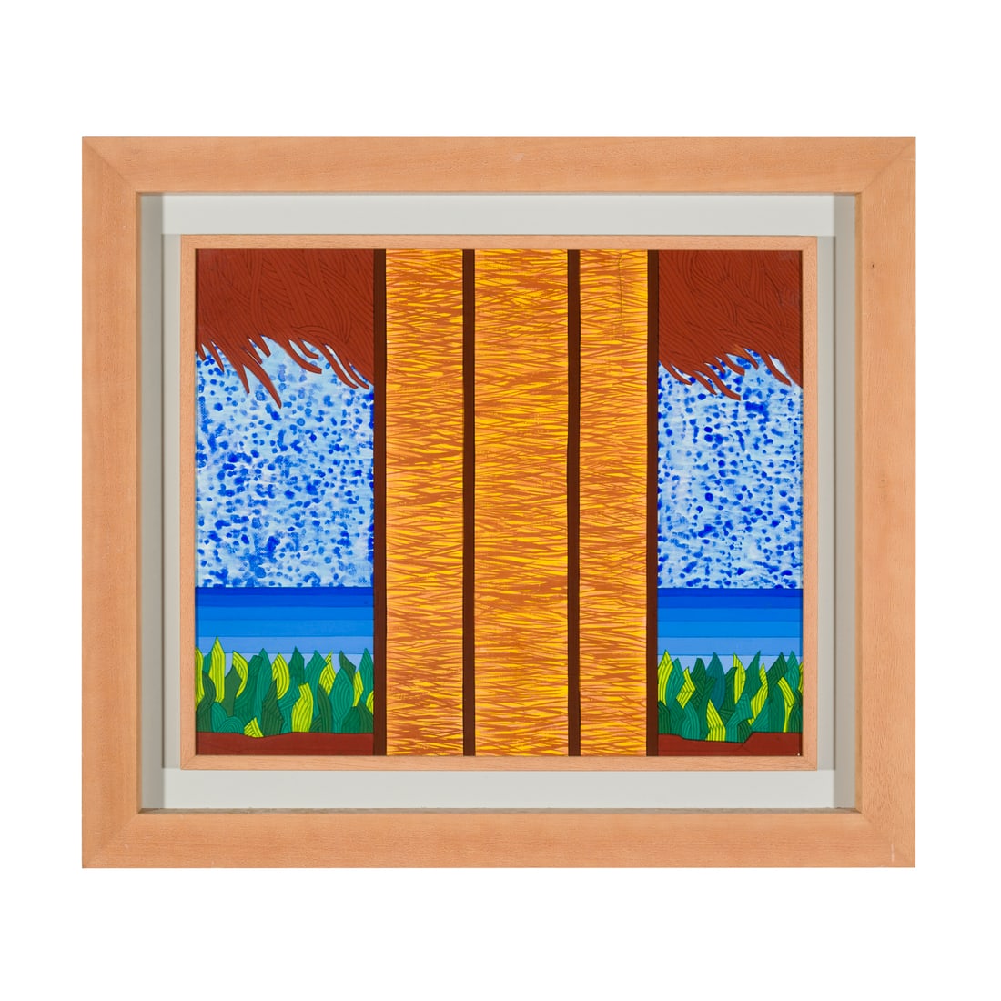 Mario Rossello (Savona 1927 - Milano 2000): Mario Rossello (Savona 1927 - Milano 2000) Senza titolo Tempera su carta intelata 49 x 59 cm Autentica dell'artista su fotografia Mario Rossello (Savona 1927 - Milan 2000) Untitled Tempera on canvas-b