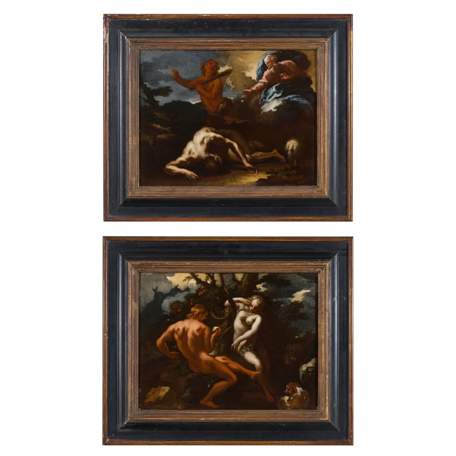 Antonio Niccolò Pillori (Firenze 1678 - 1761): Antonio Niccolò Pillori (Firenze 1678 - 1761) Punizione di Caino - Peccato Originale Olio su tela 43 x 53 cm Le opere sono pubblicate in S. Bellesi, Catalogo dei pittori fiorentini del '600 e '700, t