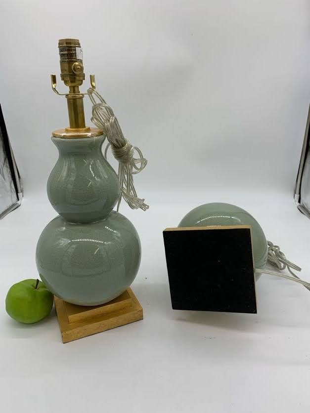 pair of Celadon lamps: pair of Celadon lamps