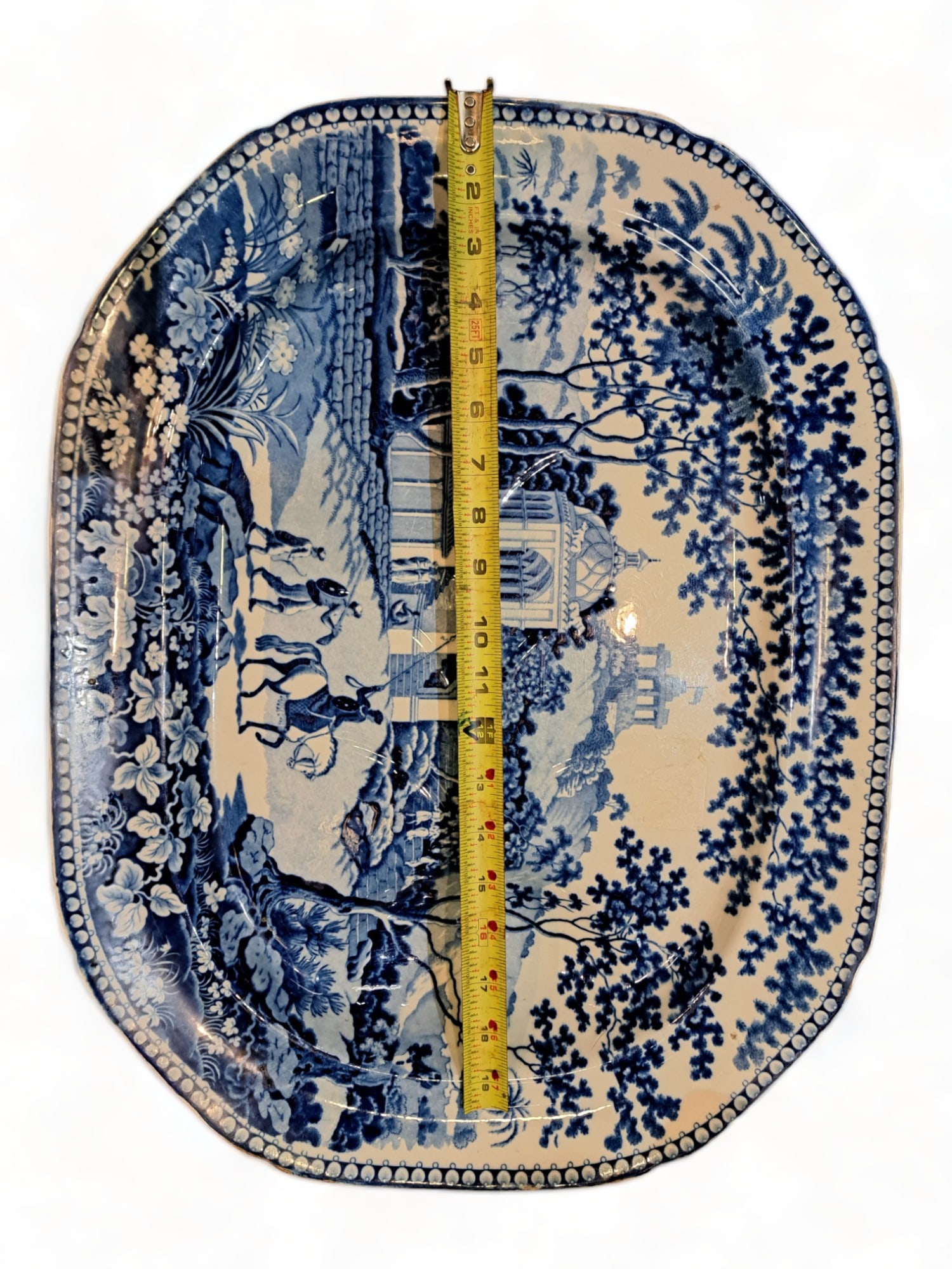 Blue and White Crackle Decor Platter (1 of 3)