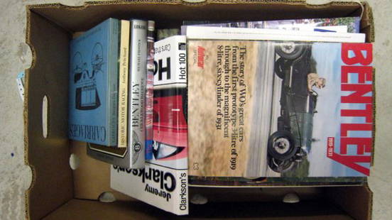 Assorted Motoring Related Books: A good quantity of primarily hardback reference books including 'Bentley Cricklewood to Crewe' by Frostick, 'Mighty Minis' by Harvey & 'Historic Motor Racing' by Pritchard. All good condition with