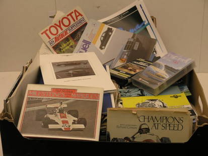 Assorted Motoring Literature: A vast selection, including reference books, post-war sales brochures, press packs, handbooks & motoring VHS videos. Varied condition. (Qty)