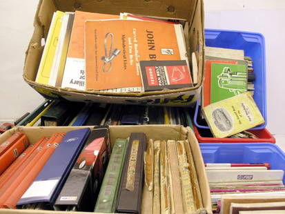 Large Quantity of Assorted Literature: A huge selection (6 boxes full) of assorted literature, comprising commercial vehicle manuals, motorcar handbooks/manuals, plus a quantity of parts books. c1950-1980's period & varied condition. (Qty)