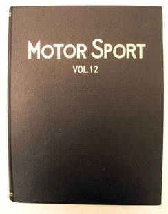 Bound Motorsport Magazine Volume 12: Volume 12 Rexine bound with official gold lettering. Includes Vol 12, No 1 (November 1935) to Vol 12, No 12 (November 1936). Bound with all advertisements & magazine covers. Very good original