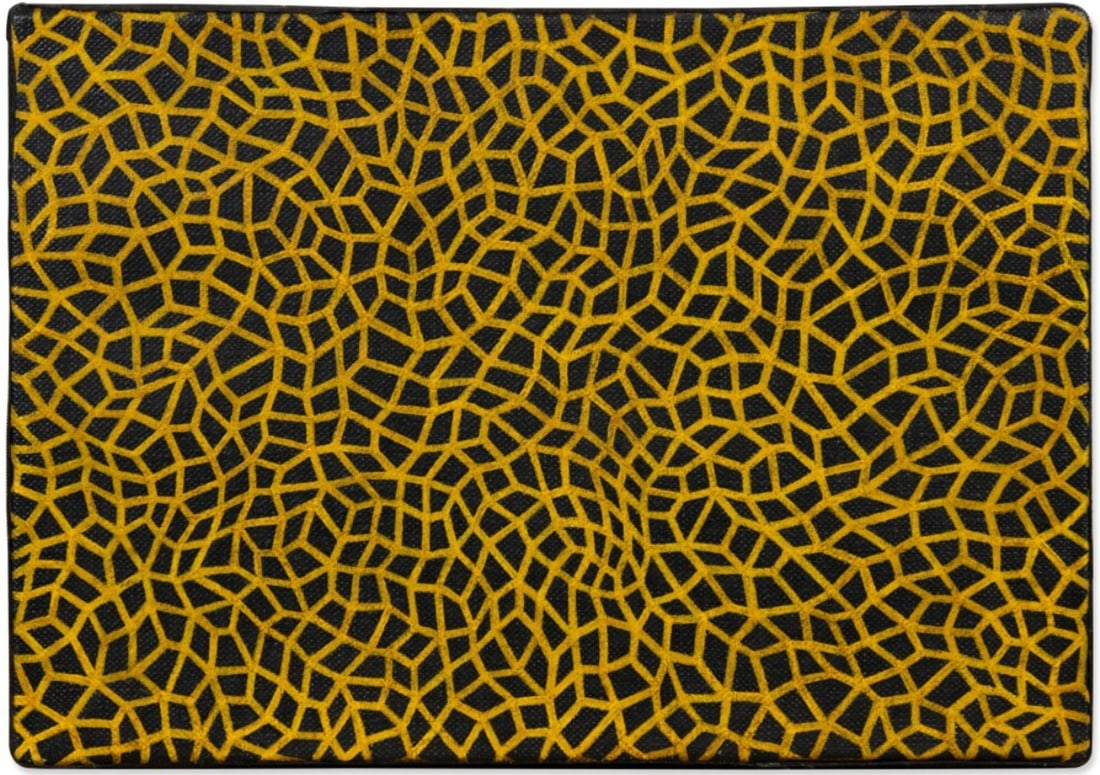 Nets Infinity 2001: Yayoi Kusama 1929.Acrylic on canvas.6.25 by 9 in.(15.9 by 22.9 cm.)Good condition, commensurate with age.Provenance : Mrs. Amily, Washington, DC.