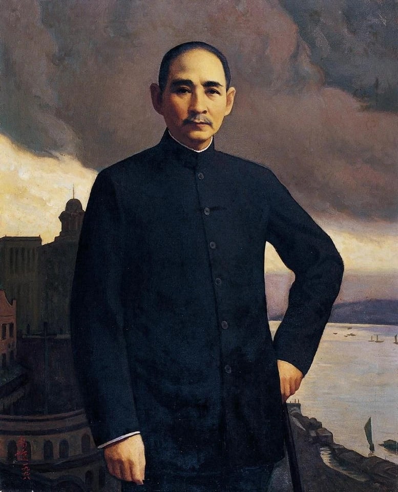 Sun Zhongshan 1996: Jin Shangyi 1934.Oil on canvas.31.3 by 25.6 in.Good condition, commensurate with age.Provenance : from a private collector in London.