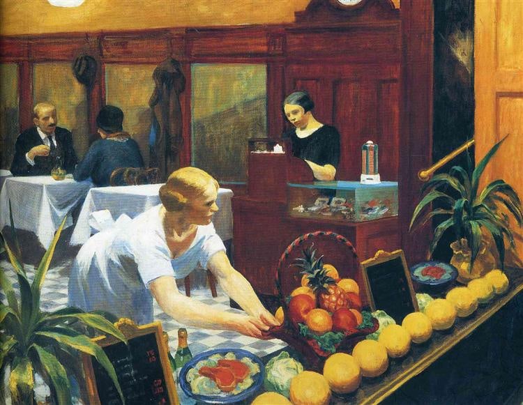 Table for Ladies 1930: Edward Hopper 1882-1967. Oil on canvas.153 x 123 cm.Very good condition with only minor old wear.Provenance : Mr. Stefan, Minneapolis, Minnesota.
