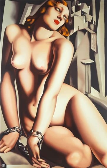 Andromeda: Tamara de Lempicka 1898-1980.Oil on canvas.99 x 65 cm.Minor old wear and weathering.Provenance : from a private collector in Yokohama Japan.