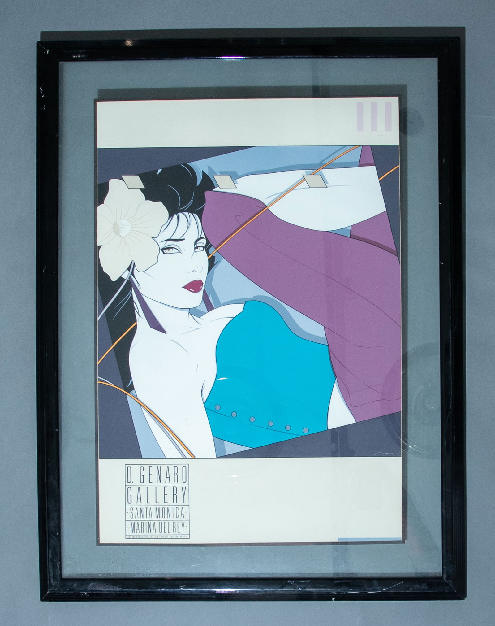 Patrick Nagel 'Commemorative 9 Limited Edition Serigraph Framed (1 of 1)