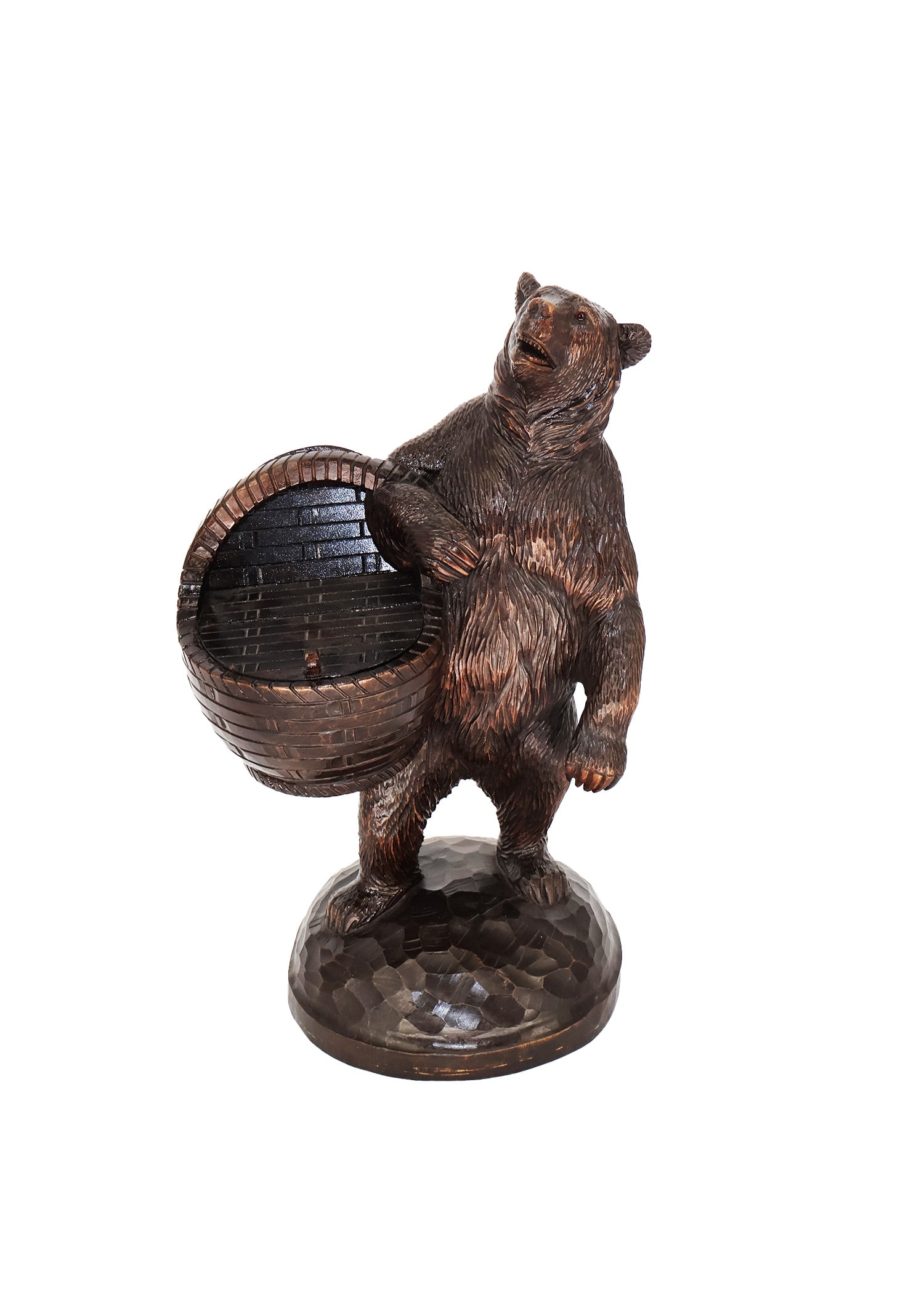 Black Forest Carved Bear With Basket (1 of 4)