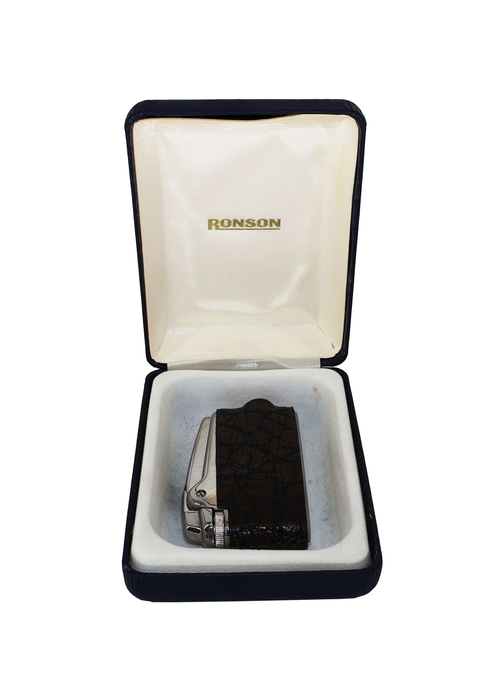 Ronson Silver And Crocidile Leather Lighter (1 of 2)