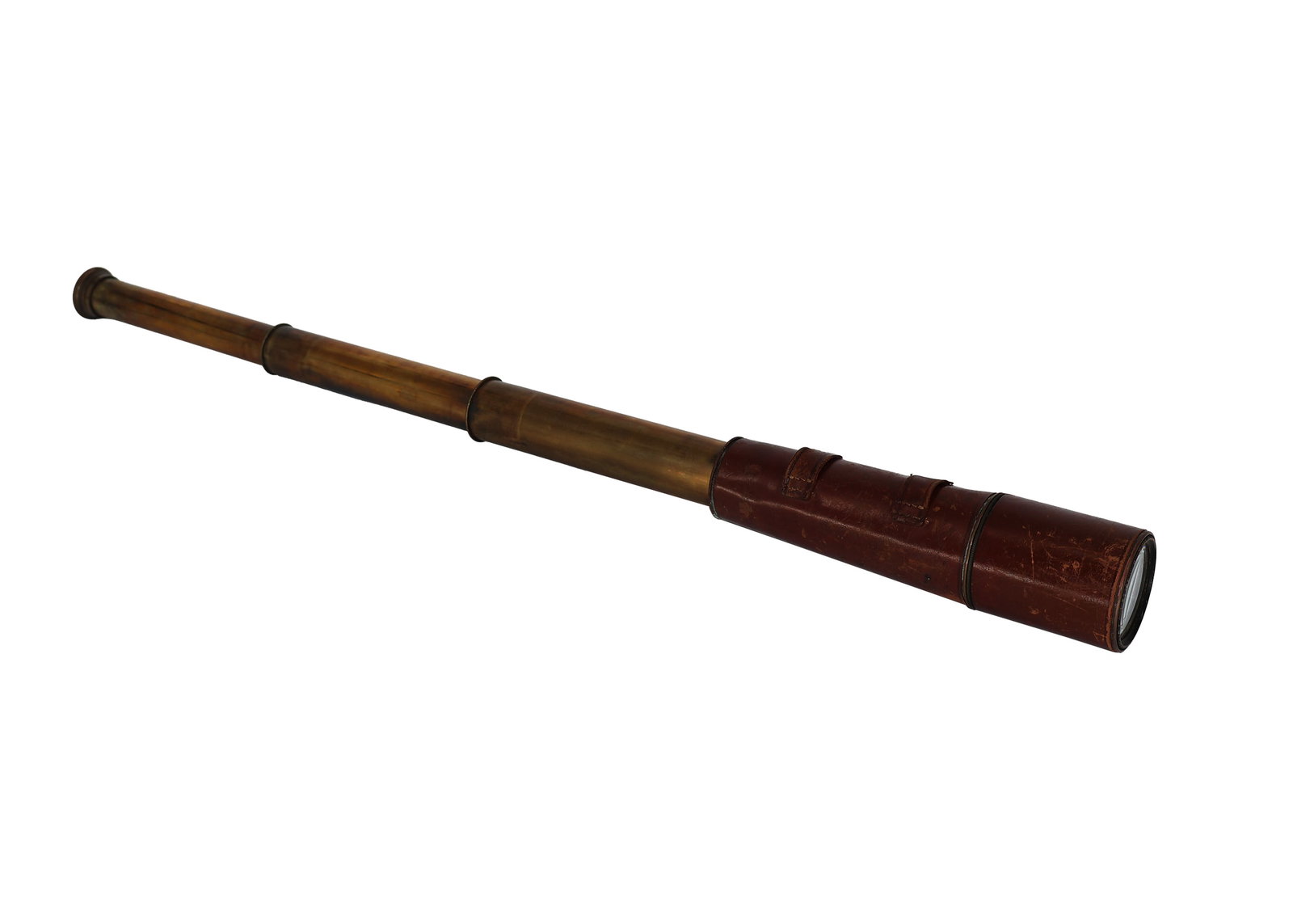 Antique Brass And Leather Spyglass Telescope: This Antique Brass and Leather Spyglass Telescope is a timeless optical instrument renowned for its elegance and functionality. Crafted with precision engineering, this telescope features a classic br