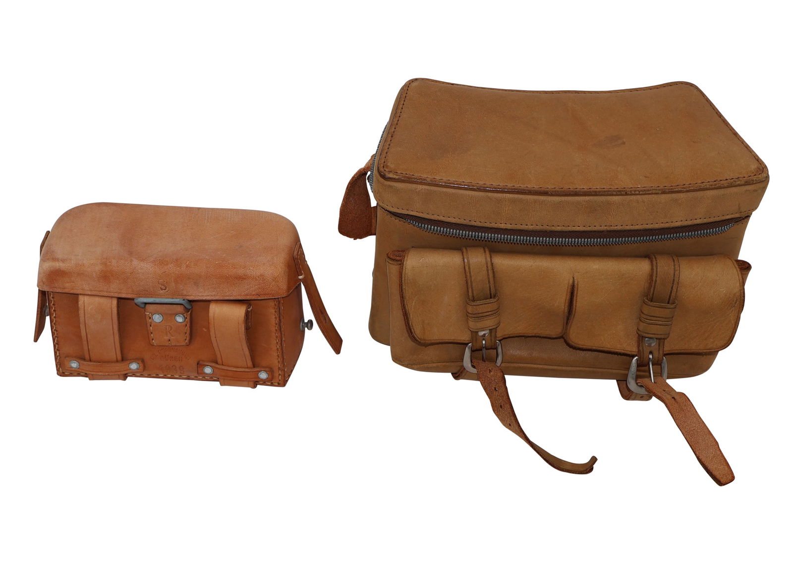 2pc Vintage Leather Camera Bags (1 of 7)