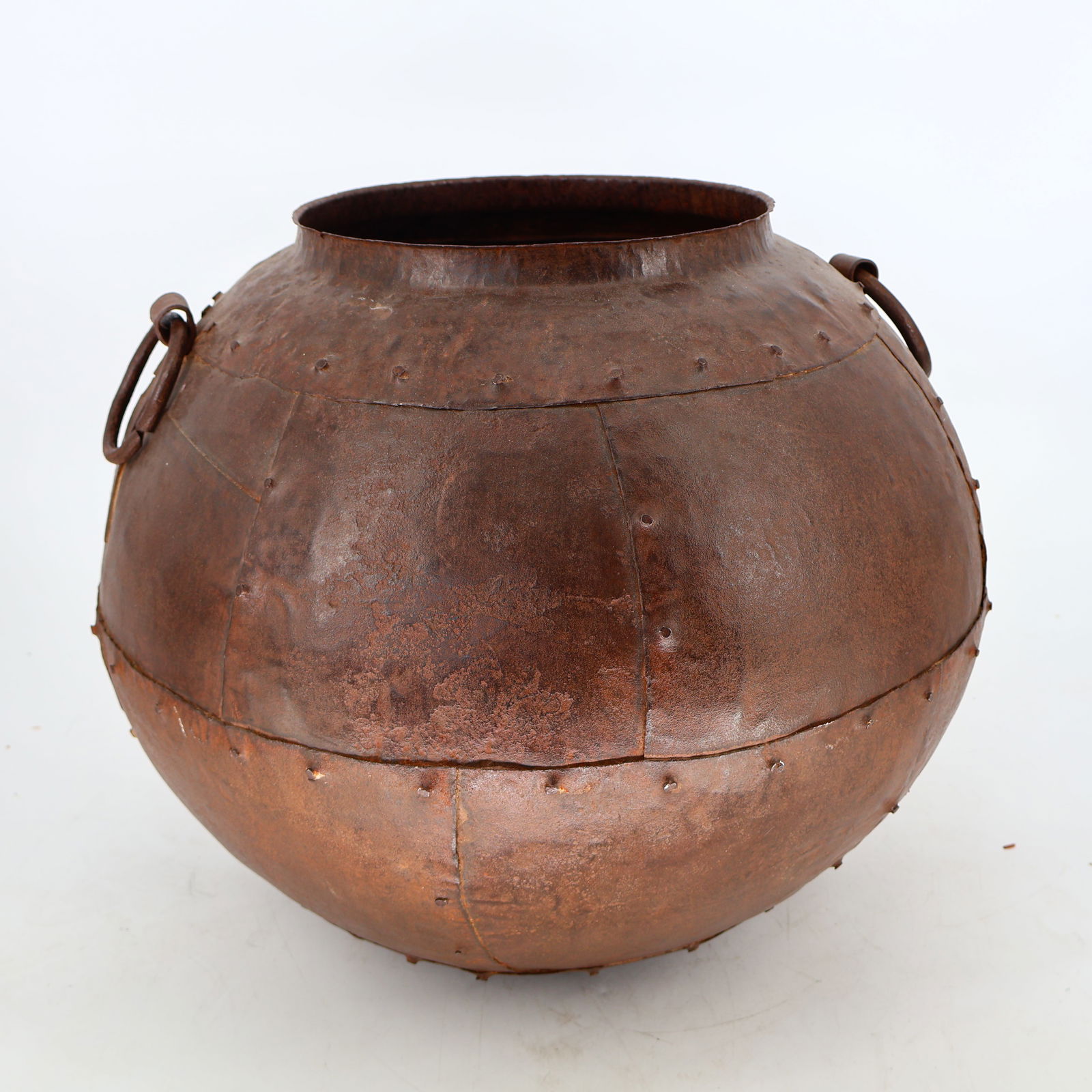 Antique Industrial Round Iron Pot (1 of 3)