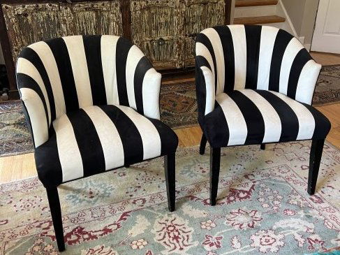 Pair of mid-century club leather chairs. (1 of 5)