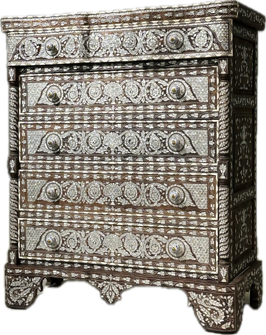 Syrian Levantine Mother of pearl Bridal chest of drawers (Dowery Chest) (1 of 8)