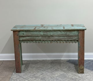 Eclectic Console Handcrafted from Old Rustic Wood