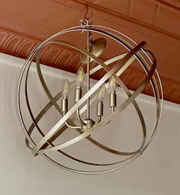 Orb Design Golden Chandelier,