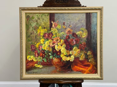 Oil Painting Signed By Janina Maliszewska Zahrazelwska b. 1909 - d. 1982