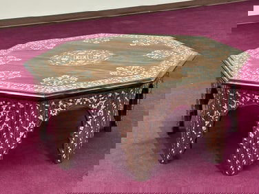 Syrian Walnut Coffee Table inlaid with mother of pearl