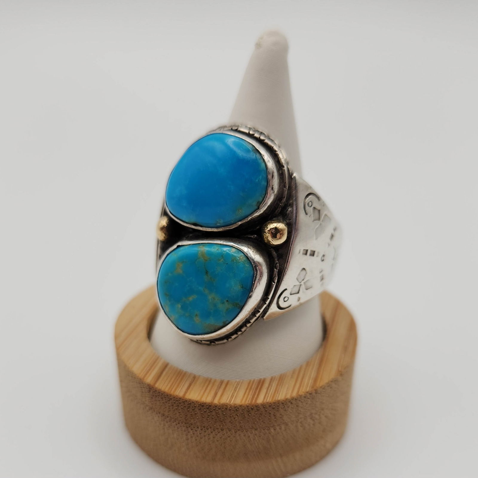 HUGE Unique Sterling Turquoise Ring  23.6g (1 of 6)