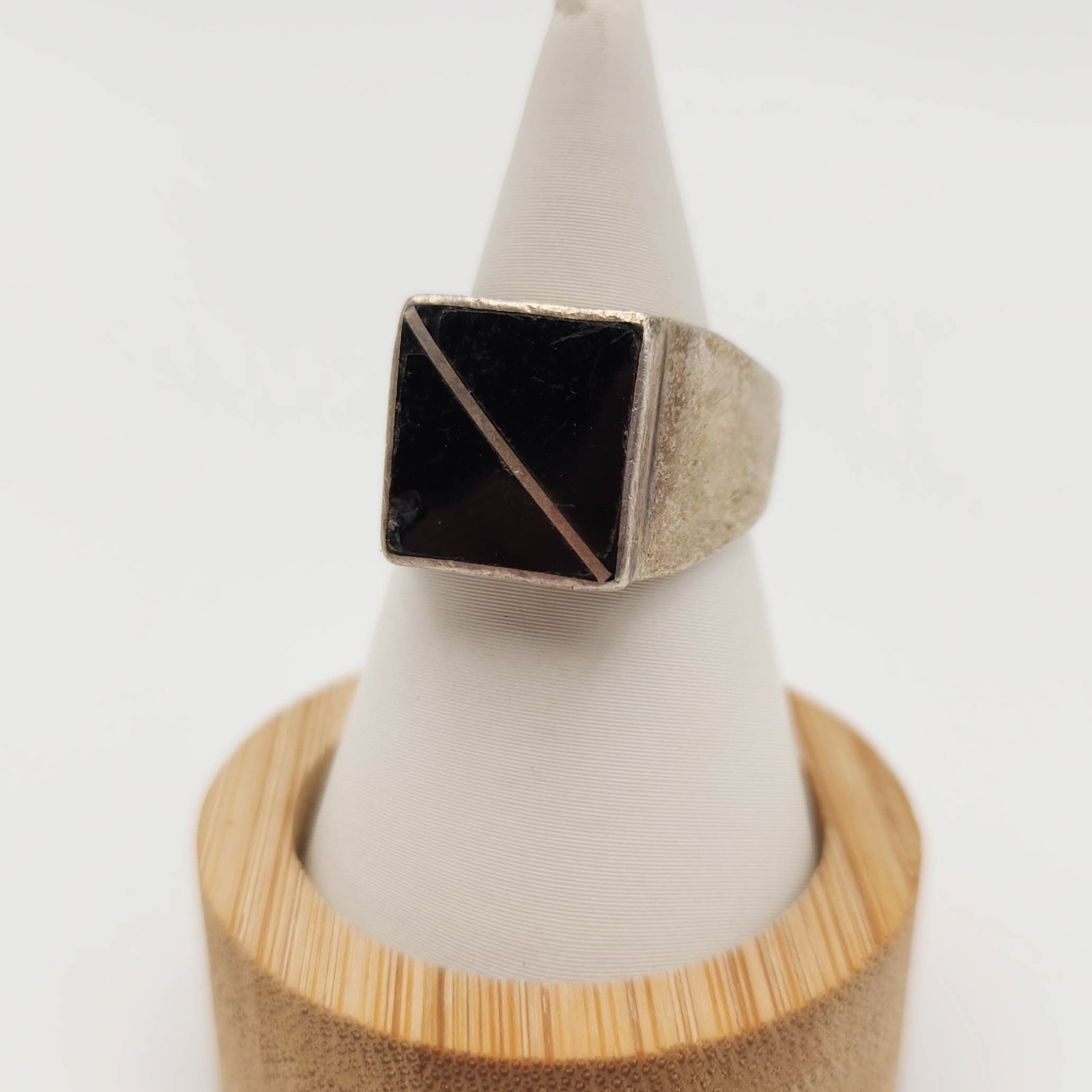 Sterling Mexico Onyx Ring 9g Size 6 (1 of 8)