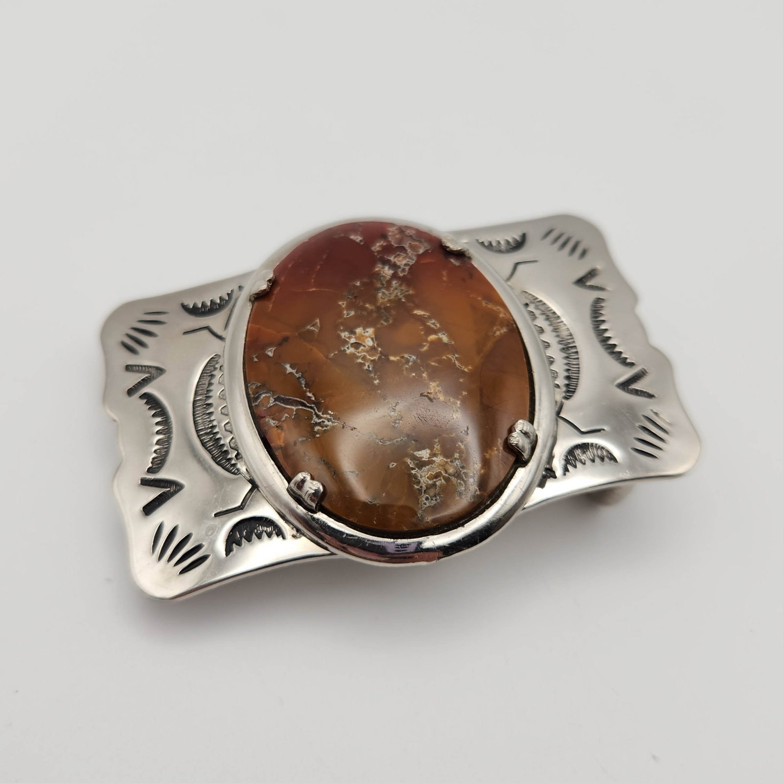 Southwest Nickle Silver Belt Buckle 38g: Southwest Nickle Silver Belt Buckle 38g