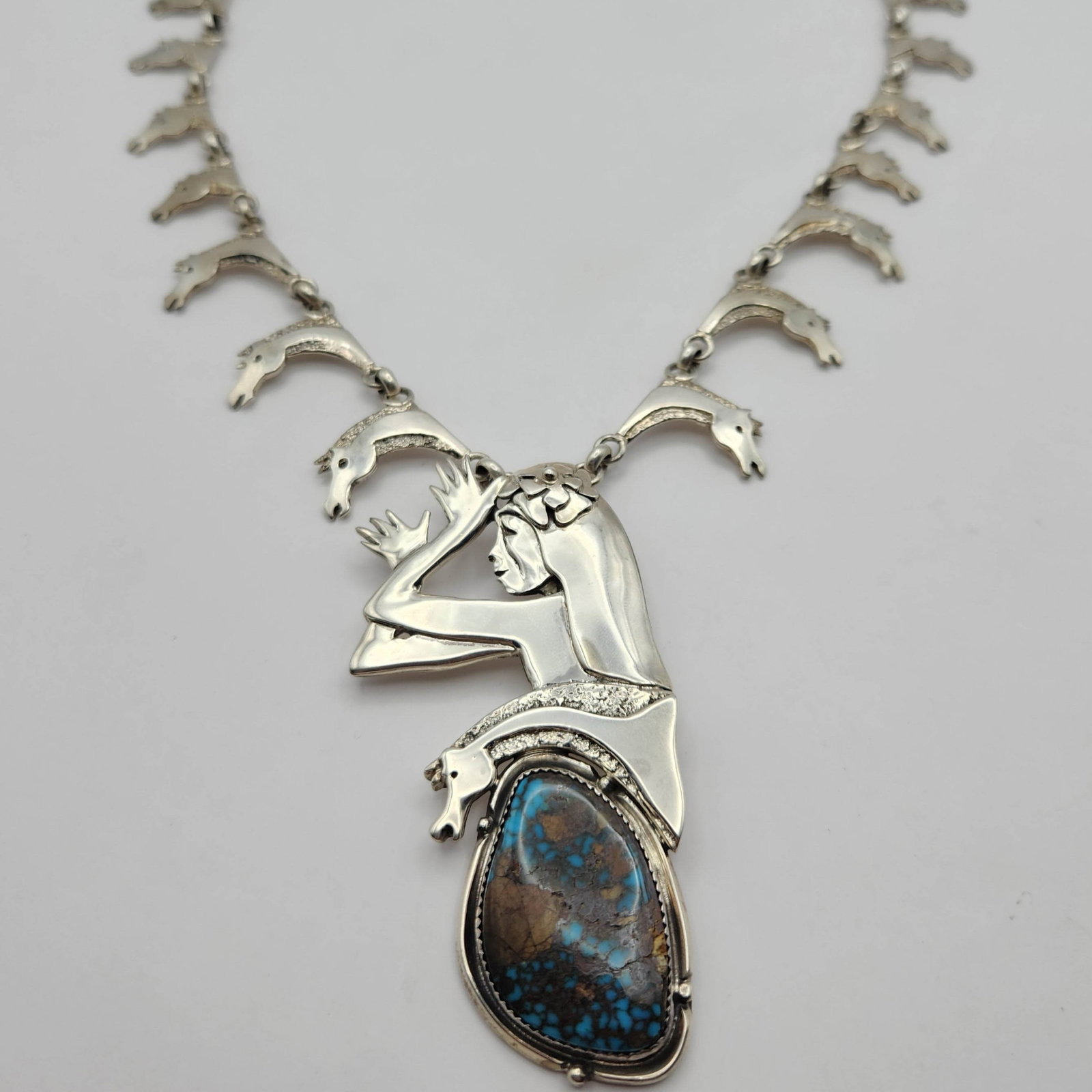 Dan Nieto Royston Turquoise Sterling Necklace 102G (1 of 10)