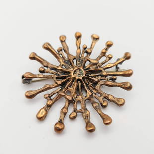 David Andersen MCM Sunburst Brooch 12.5g: David Anderson U.T. MCM Sunburst Brooch 12.5g