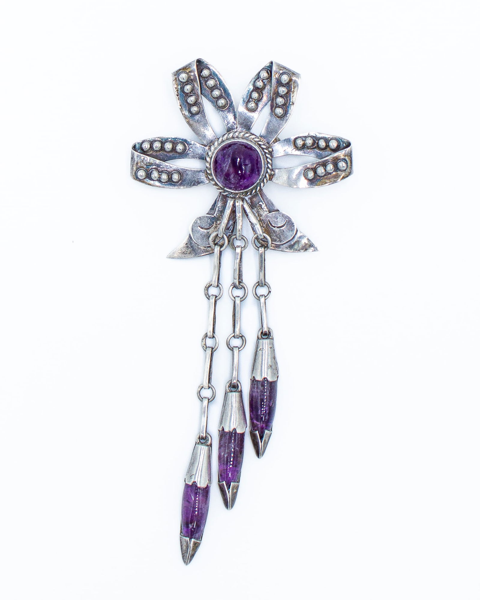 Spratling Era Taxco "YM" Dangle Brooch (1 of 4)