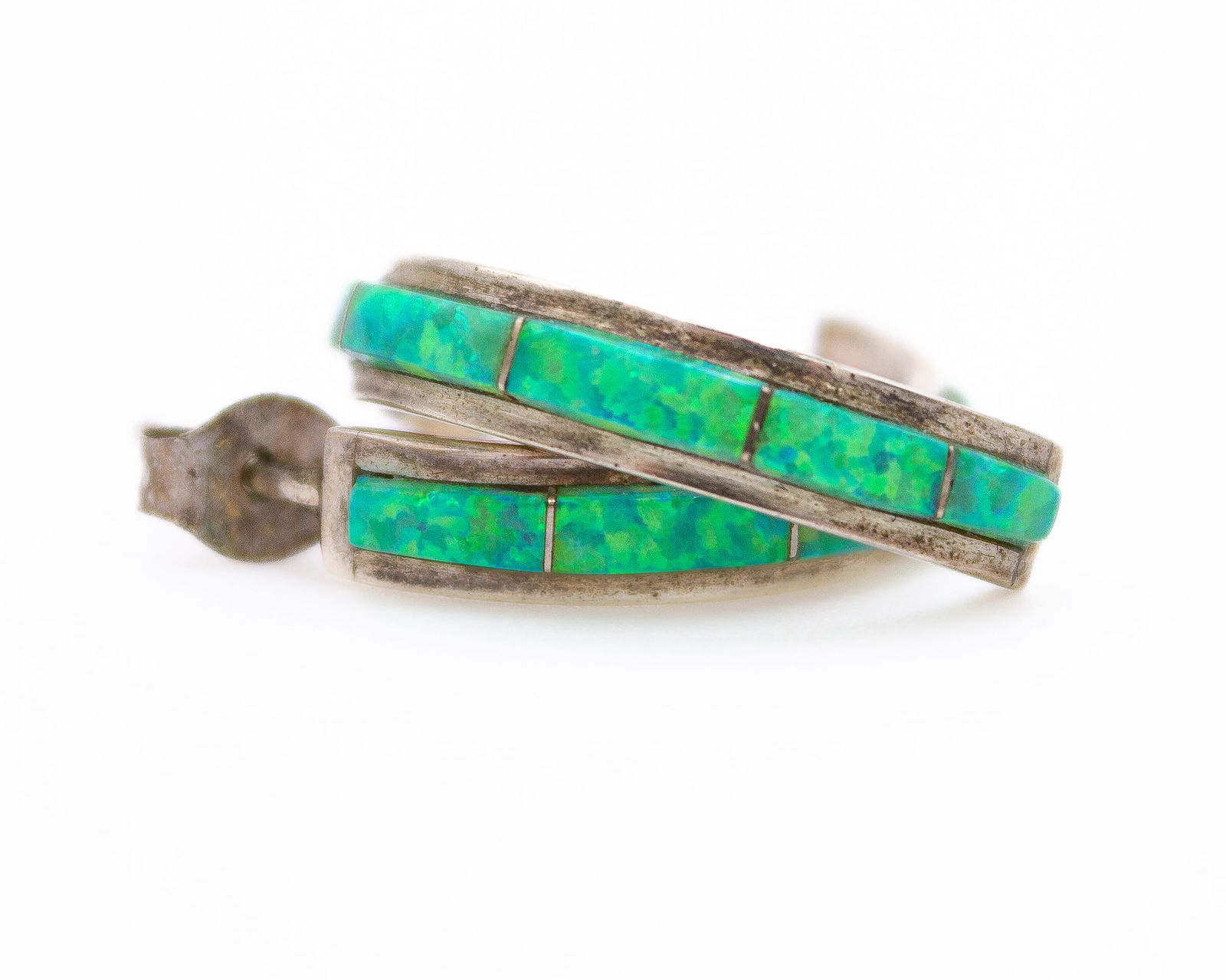 Sterling Zuni Opal Earrings (1 of 3)