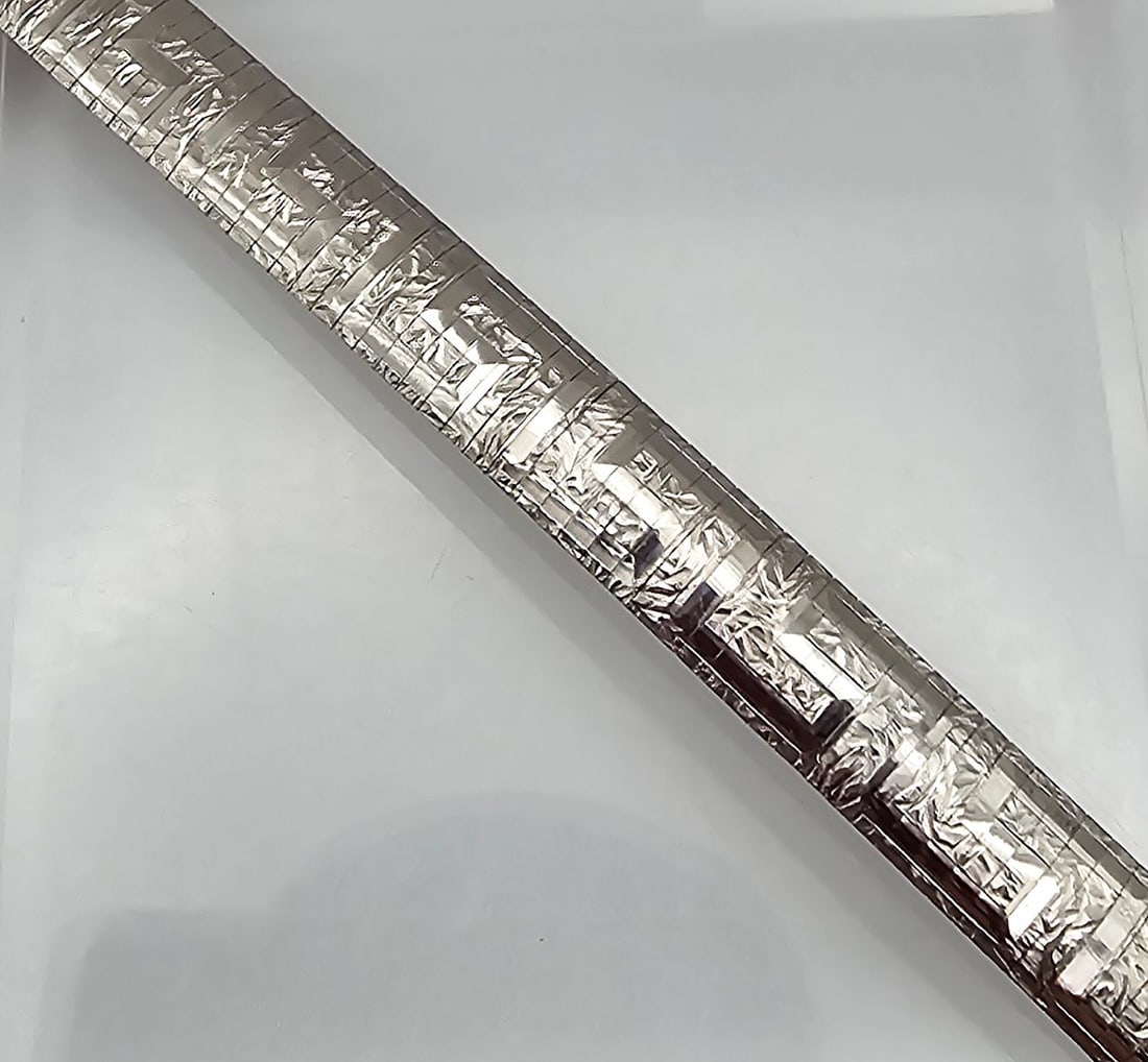 Sterling Silver Etched Bracelet 14.3 G (1 of 3)